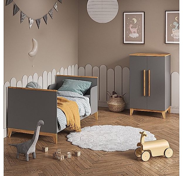 VitaliSpa® Kleiderschrank Malia, Grau/Eiche, 53.4 x 120 cm günstig online kaufen