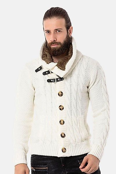 Cipo & Baxx Strickpullover Pullover (1-tlg) mit trendigem Schalkragen, CP26 günstig online kaufen