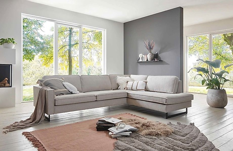 Places of Style Ecksofa »Pinto, 290 cm, Cord, Chenille, Lederoptik, Ottoman günstig online kaufen