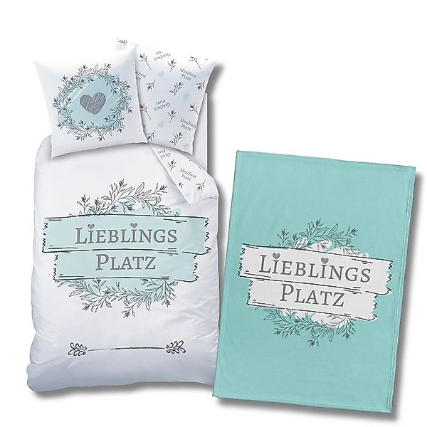 MTOnlinehandel Bettwäsche Lieblingsplatz 135x200 + 80x80 günstig online kaufen