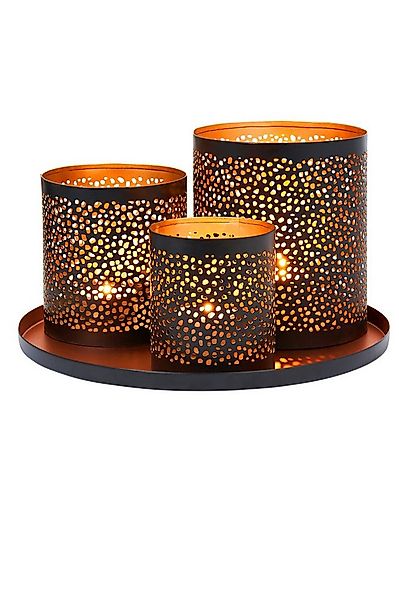 Marrakesch Orient & Mediterran Interior Teelichthalter mit Tablett Oriental günstig online kaufen