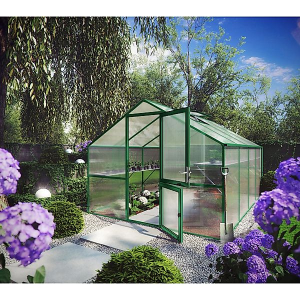 KGT Gewächshaus Orchidee Moosgrün 12,74 m² günstig online kaufen