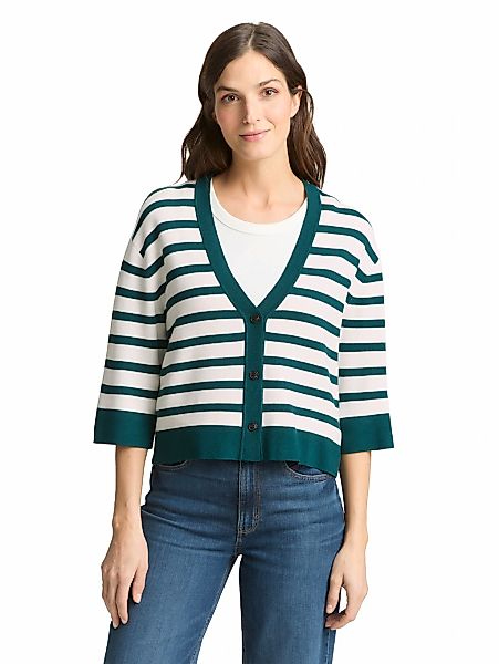 TOM TAILOR Cardigan mit Streifen Muster günstig online kaufen