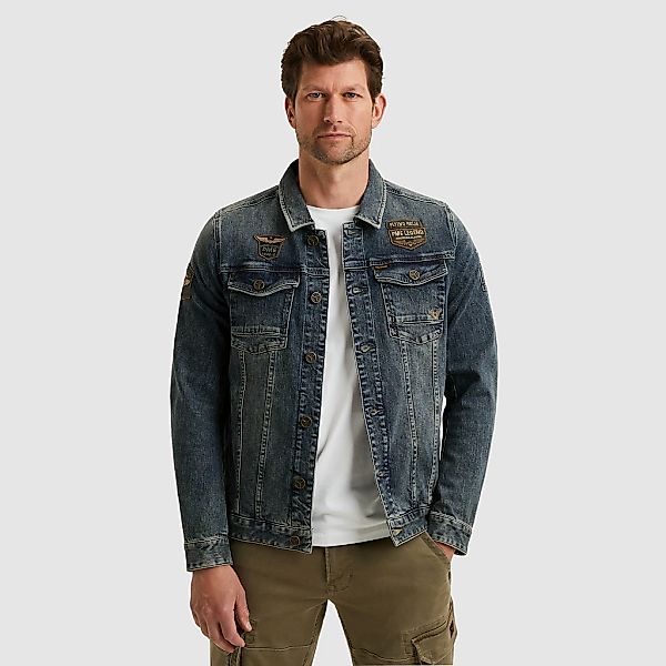 PME LEGEND Jeansjacke mit Logo Stickerei günstig online kaufen