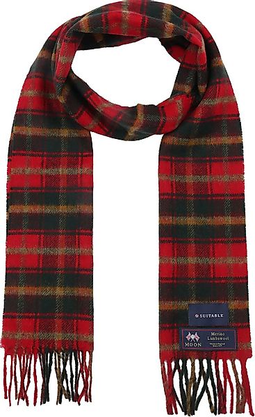 Geeigneter Herrenschal Kariert Merino Rot - günstig online kaufen
