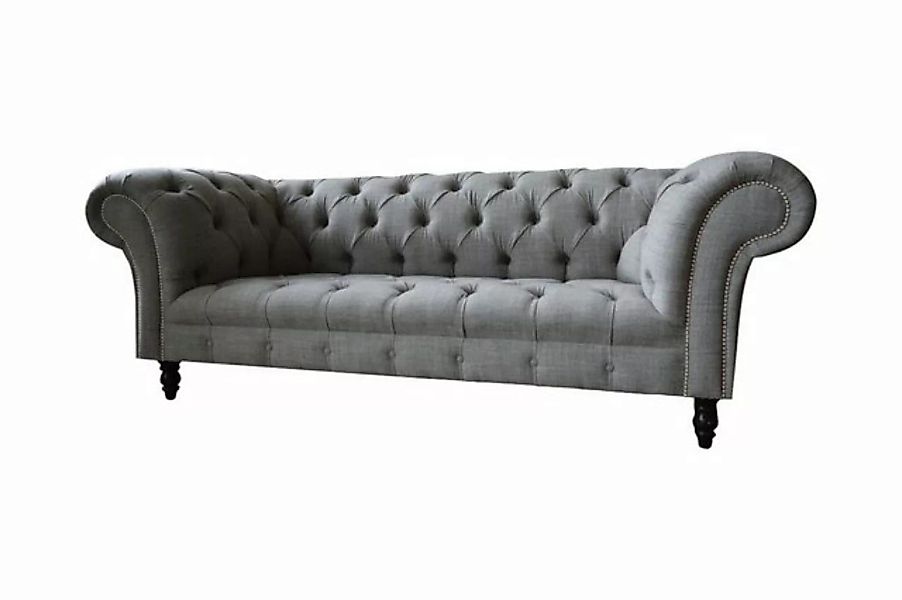 JVmoebel Sofa Chesterfield Couch 3 Sitzer Polster Sitz Textil Stoff Couchen günstig online kaufen