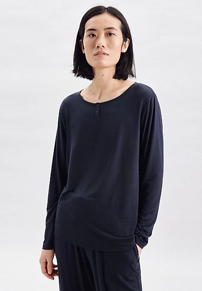 seidensticker Langarmshirt "Schwarze Rose" Langarm Henley Uni günstig online kaufen