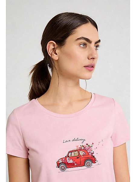 MORE&MORE T-Shirt T-Shirt mit Frontprint und Pailletten günstig online kaufen