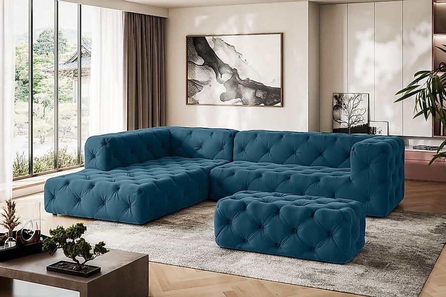 Home affaire Ecksofa "FOLLINA" L-Form, mit klassischer Chesterfield-Knopfhe günstig online kaufen