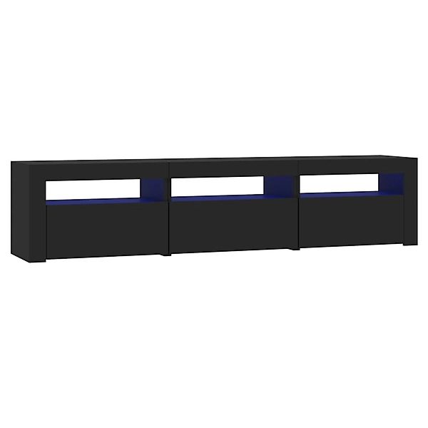 VidaXL TV-Schrank mit LED-Leuchten Schwarz 180x35x40 cm günstig online kaufen