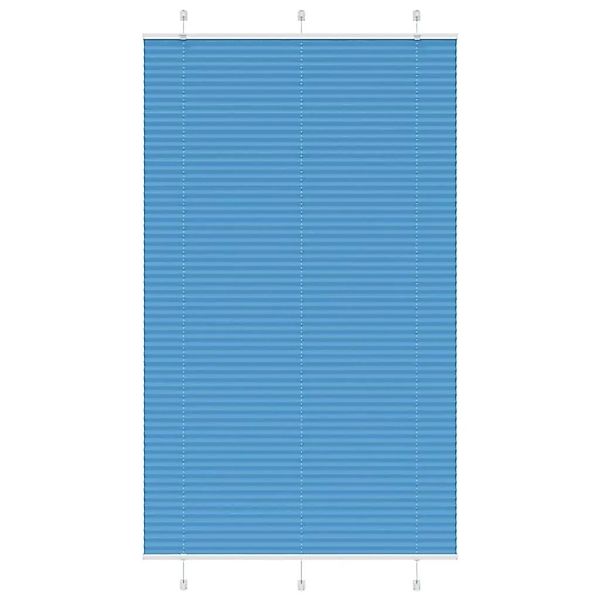 vidaXL Plissee Blau 115x200 cm Stoffbreite 114,4 cm Polyester 4015214 günstig online kaufen