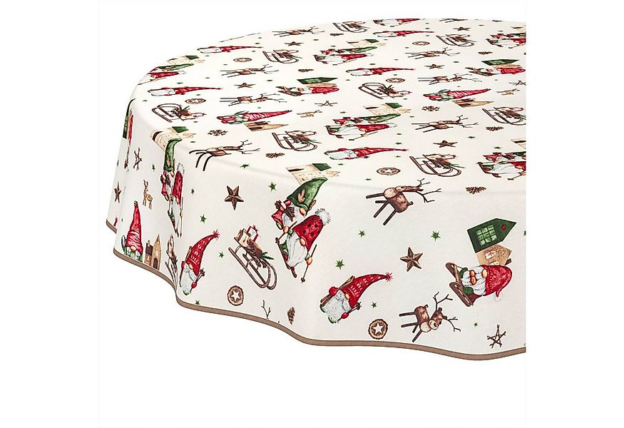 ANRO Tischdecke Weihnachten abwaschbare Weihnachtstischdecke (Einzelstück 1 günstig online kaufen