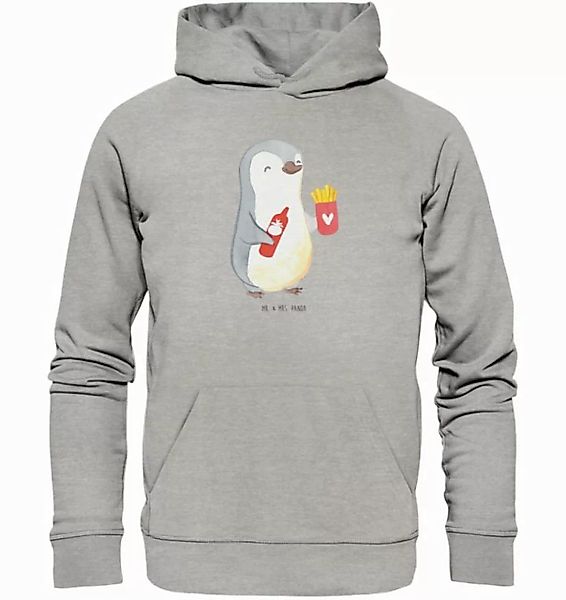 Mr. & Mrs. Panda Hoodie Pinguin Pommes Größe XL - Heather Grey - Geschenk, günstig online kaufen