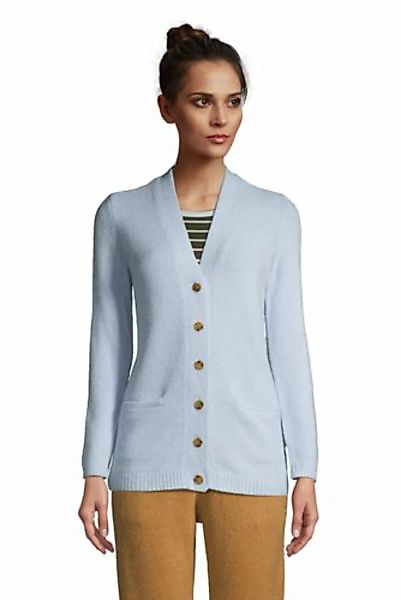 Langer Slounge-Cardigan, Damen, Größe: S Normal, Blau, Polyester-Mischung, günstig online kaufen