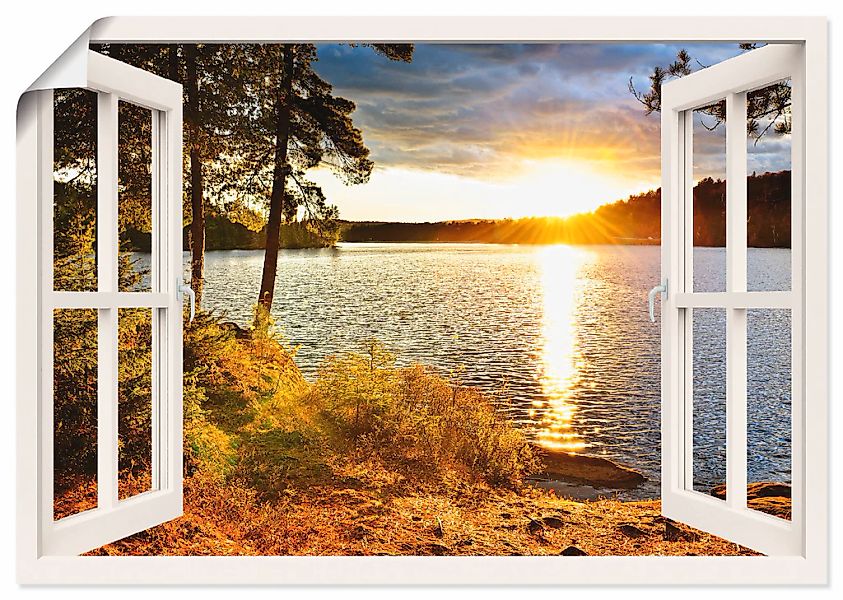 Artland Wandbild "Sonnenuntergang im Algonquin Park", Fensterblick, (1 St.) günstig online kaufen