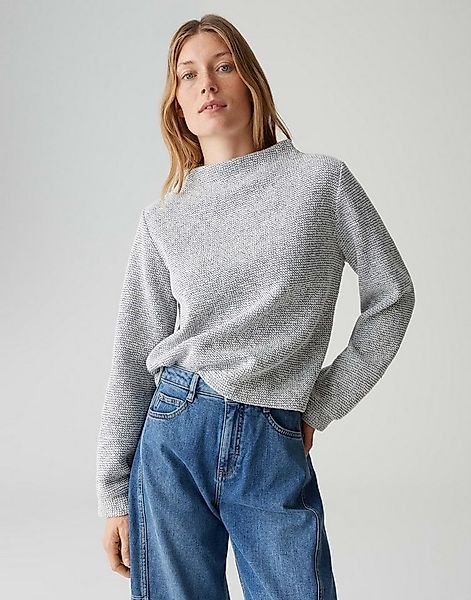 OPUS Sweatshirt GLIMSA Regular mit zweifarbiger Strickoptik lockere Passfor günstig online kaufen