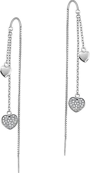 SilberDream Paar Ohrhänger SilberDream weiß Herzen Ohrringe Zirkonia (Ohrhä günstig online kaufen