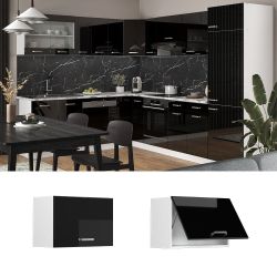 Vicco Hängeschrank R-Line, Schwarz Hochglanz/Weiß, 60 günstig online kaufen