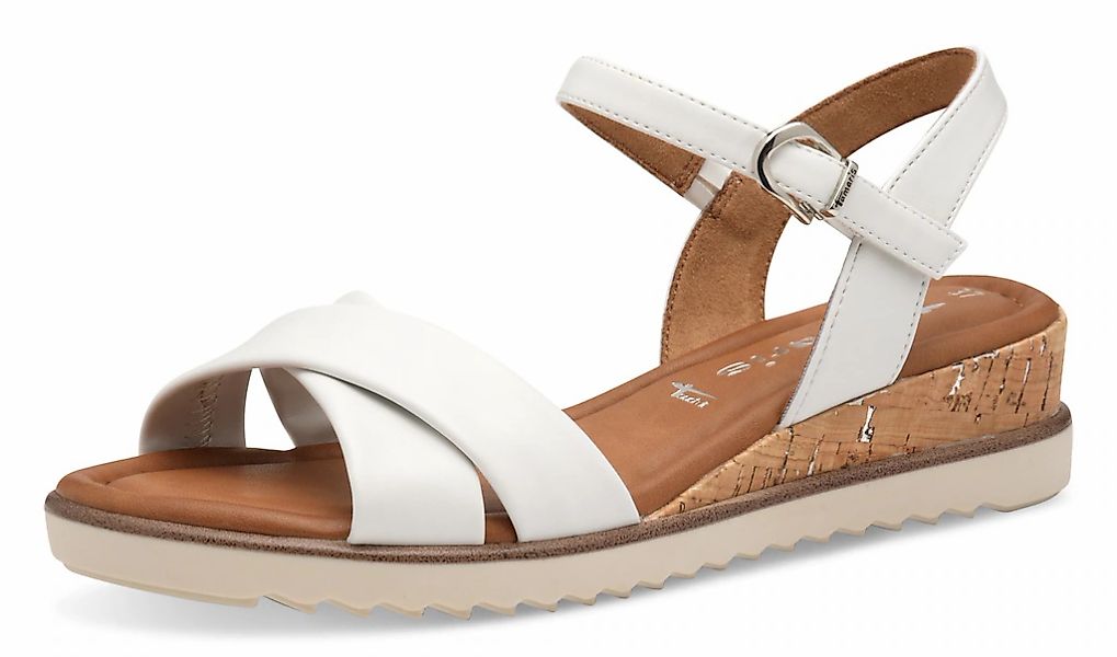 Tamaris Sandalette, Keilabsatz, Sommerschuh, Riemchensandale mit Schnallenv günstig online kaufen