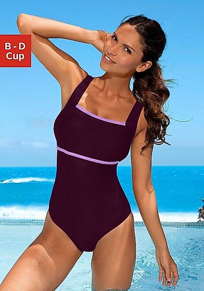 LASCANA Badeanzug mit kontrastfarbenem Einsatz günstig online kaufen