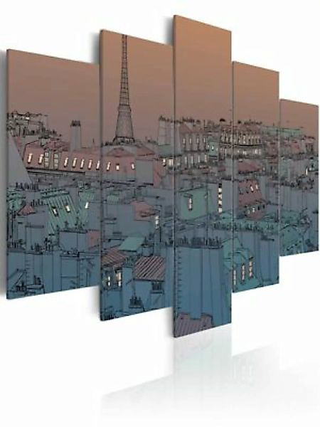 artgeist Wandbild Paris - Einbruch der Nacht mehrfarbig Gr. 200 x 100 günstig online kaufen
