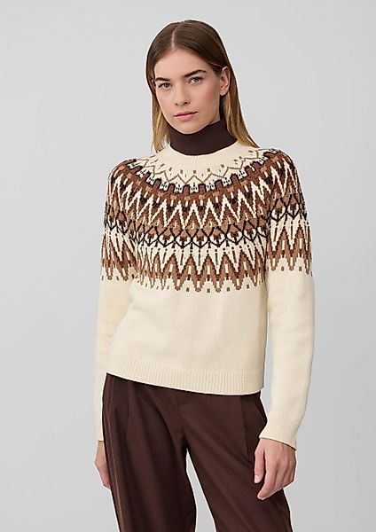s.Oliver Longpullover Strickpullover Strickpullover mit Jacquard-Muster günstig online kaufen