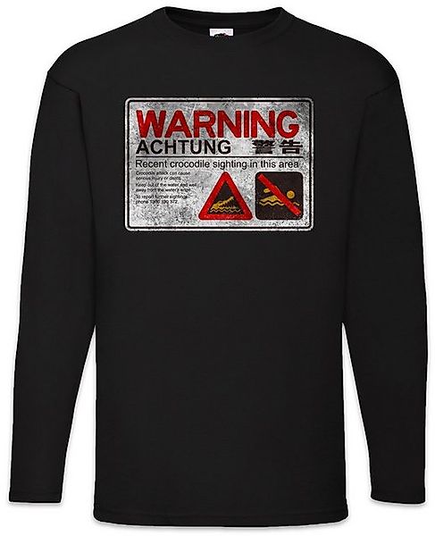 Urban Backwoods Langarmshirt Crocodile Warning Sign II Langarm T-Shirt Shir günstig online kaufen