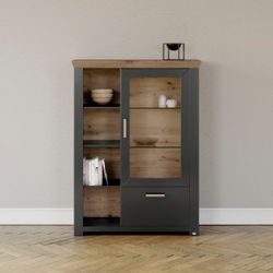 set one by Musterring Highboard "York" Typ 13 und 14, mit Glastür und Schub günstig online kaufen
