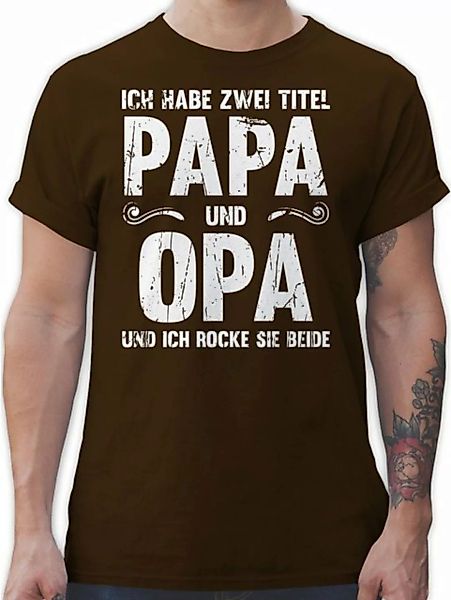 Shirtracer T-Shirt Ich habe zwei Titel Papa und Opa Geschenk I Bester Papi günstig online kaufen