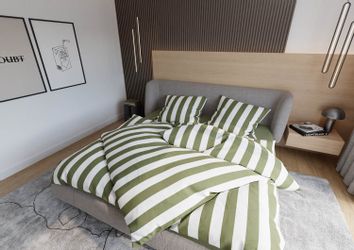 BETTWAESCHE-MIT-STIL Bettwäsche Mako Satin Bettwäsche Blockstreifen, günstig online kaufen