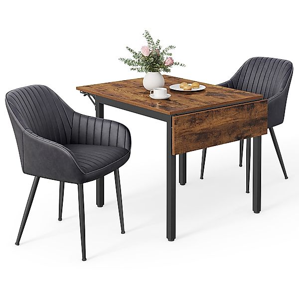 VASAGLE Essgruppe, Esstisch + zwei Stühle, günstig online kaufen