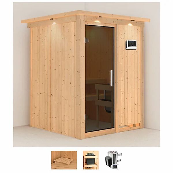 Karibu Sauna »Milaja«, 3,6-kW-Plug & Play Ofen mit externer Steuerung günstig online kaufen