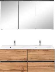 welltime Badmöbel-Set "Lucca" 2 Stk. tlg. Doppelwaschtisch, Breite 120 cm günstig online kaufen