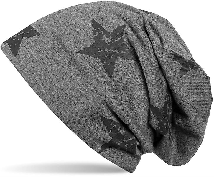 styleBREAKER Beanie Beanie mit Sterne Print günstig online kaufen