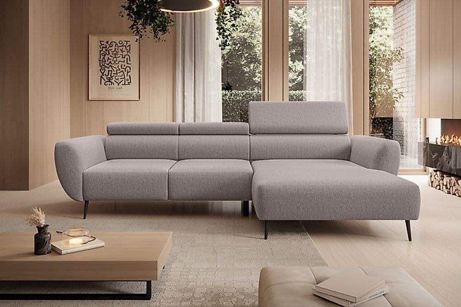 WERK2 Ecksofa »Alisson, mit elektrischer Sitztiefenverstellung, L-Form, Bre günstig online kaufen