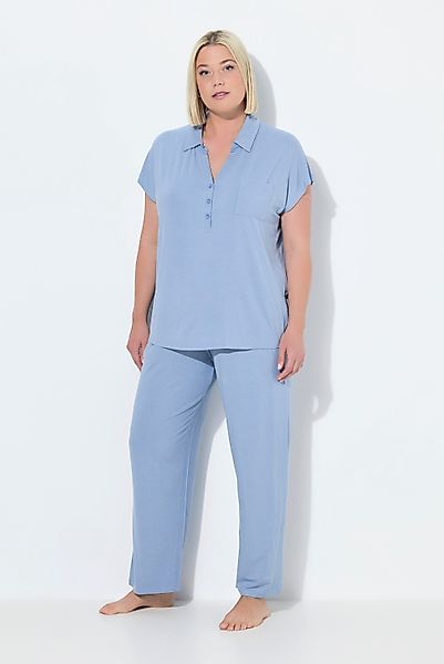 Ulla Popken Pyjama Pyjama oversized Zweiteiler günstig online kaufen
