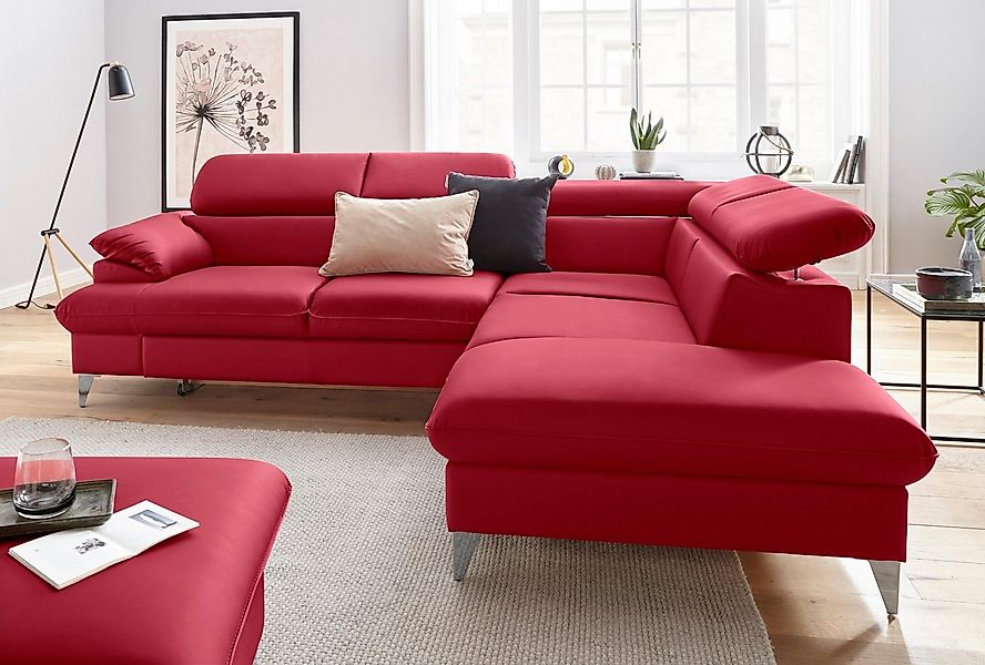 COTTA Ecksofa "Caluso L-Form", mit Kopfteilverstellung, wahlweise mit Bettf günstig online kaufen