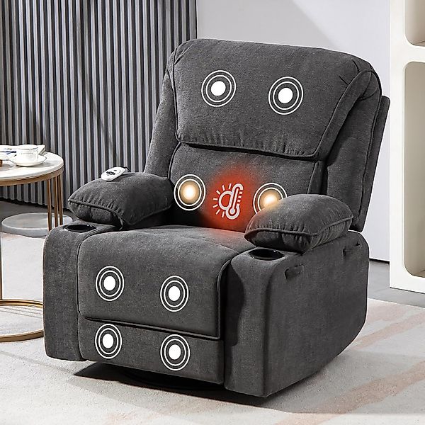 BRTHORY Massagesessel Relaxsessel mit Massagefunktion, Fernsehsessel, günstig online kaufen