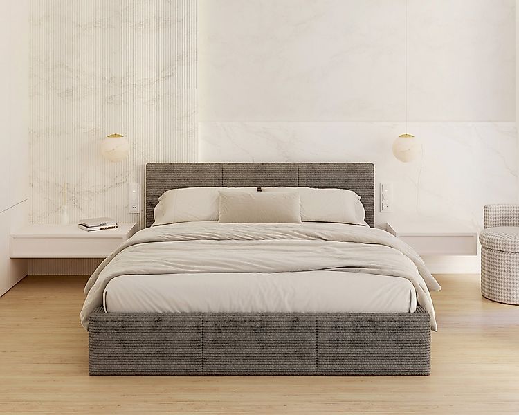 thematys Polsterbett mit Bettkasten Stauraumbett, aus hochwertigem CORD Sto günstig online kaufen