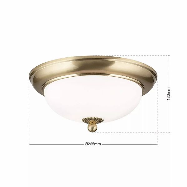 Orion Leuchten Deckenleuchte Empira Ø 26cm Messing Matt günstig online kaufen