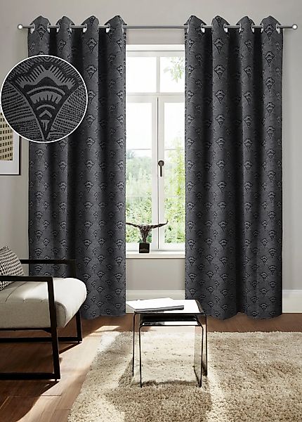 Bruno Banani Verdunkelungsvorhang "Alessio" Ösen 1 Stk. tlg. Elegantes Must günstig online kaufen