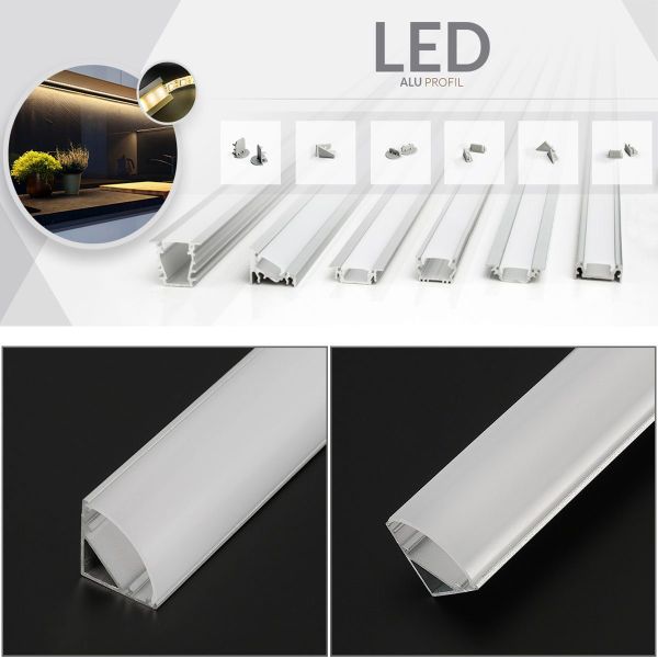 oyajia LED-Stripe-Profil 5x LED Aluprofil Aluminium günstig online kaufen