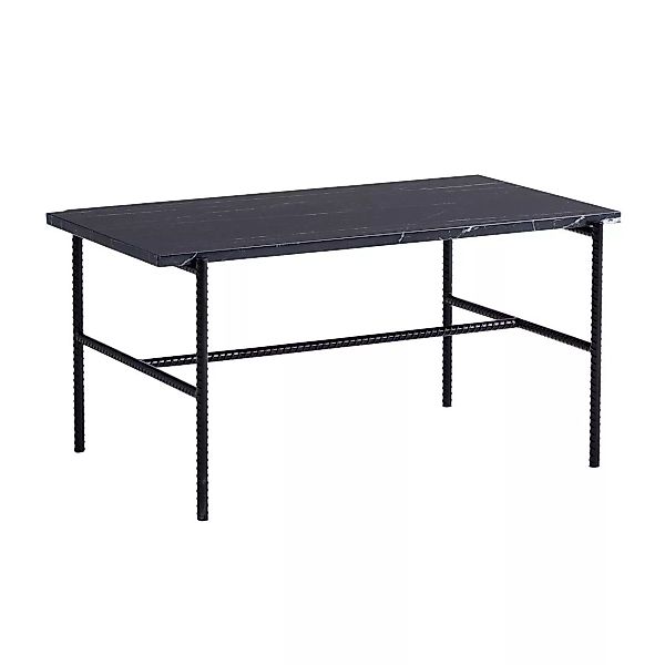 HAY - Rebar Couchtisch 80x49cm - schwarz/Tischplatte Marmor/Gestell Stahl s günstig online kaufen