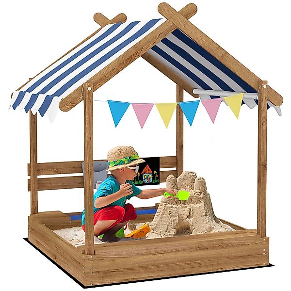 Outsunny Sandkasten Sandkiste aus Holz mit günstig online kaufen
