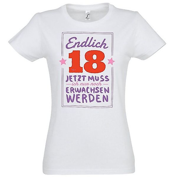 Youth Designz T-Shirt Endlich 18 Geburtstag Damen Shirt mit trendigem Front günstig online kaufen