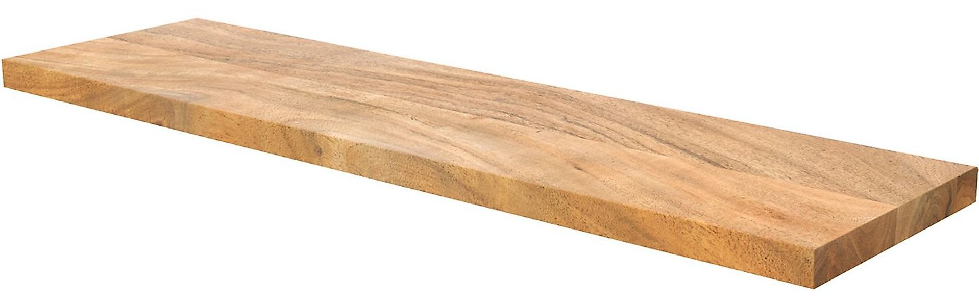 DELIFE Wandregal Edge, Akazie Natur 100 cm Massivholz gerade Kante Wandrega günstig online kaufen