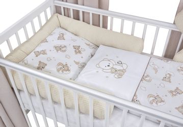 Baby-Delux Komplettbett Hausbett Babybett Komplettset Waffelpique günstig online kaufen