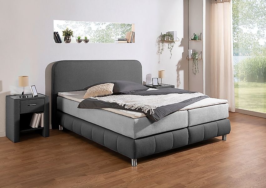 Home affaire Boxspringbett »Cesson, in verschiedenen Breiten«, inkl. Topper günstig online kaufen