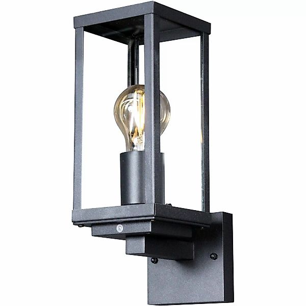 Eco-Light Außenwandleuchte Karo 37 x 16 x 11 cm Schwarz Matt günstig online kaufen