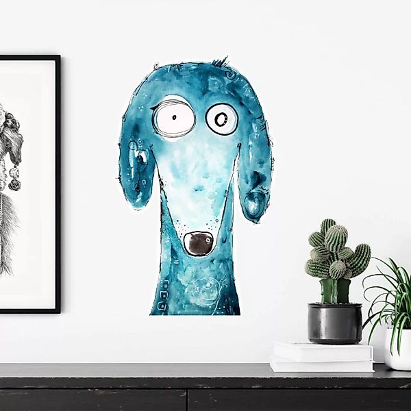Wall-Art Wandtattoo "Lebensfreude Hund Tobi Blau", (1 St.) günstig online kaufen